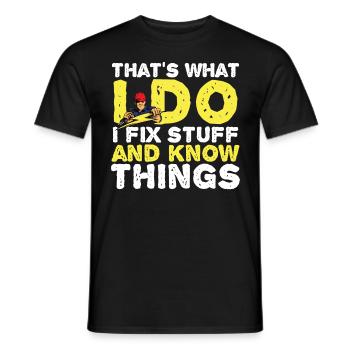 Lustiger Elektriker Gesellen-Elektriker - Männer T-Shirt - Schwarz - Vorne - AI Model Male 178 light (178cm)