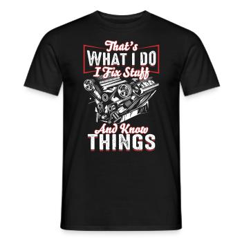 Mécanicien auto Mécanicien Drôle de mécanicien - T-shirt homme - noir - Devant - AI Model Male 178 light (178cm)
