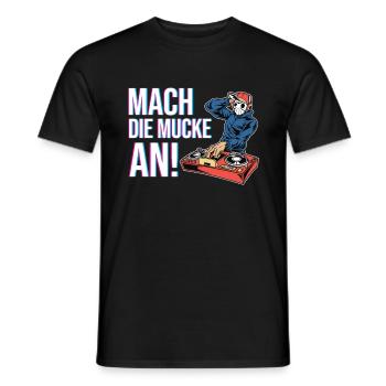 EDM Elektro Musik Lustig Techno Hardstyle - Männer T-Shirt - Schwarz - Vorne - AI Model Male 178 light (178cm)