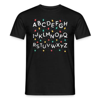 Funny ABC Alphabet Christmas Teacher Gift - Männer T-Shirt - Schwarz - Vorne - AI Model Male 178 light (178cm)