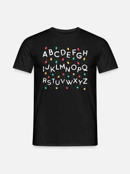 Funny ABC Alphabet Christmas Teacher Gift - Männer T-Shirt - Schwarz