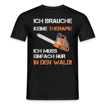 Motorsägen Spruch Kettensäge Förster Wald - Männer T-Shirt - Schwarz - Vorne - AI Model Male 178 light (178cm)