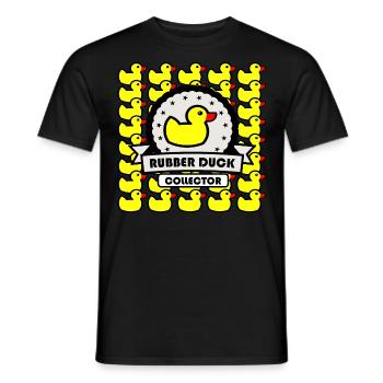 Lustige Ente Sammler Quietscheenten Rubber Duck - Männer T-Shirt - Schwarz - Vorne - AI Model Male 178 light (178cm)