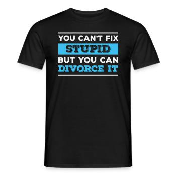 Funny Divorce Quote Wife Husband Divorced - Männer T-Shirt - Schwarz - Vorne - AI Model Male 178 light (178cm)
