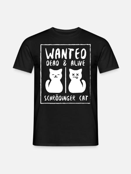 Chat Schrödinger mort ou vivant - T-shirt homme - noir