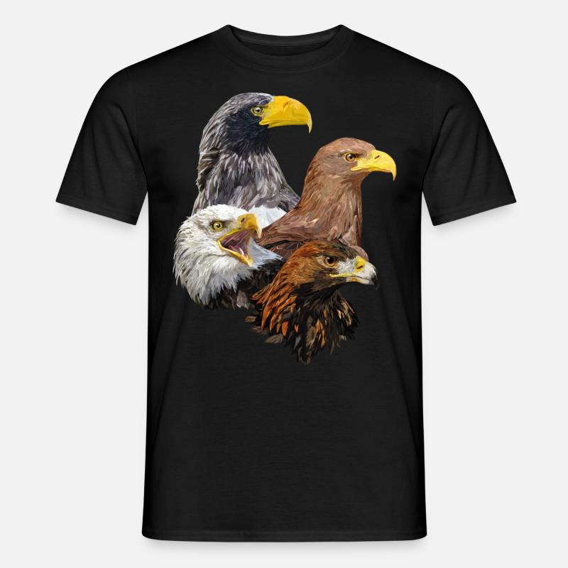 Raubvögel - Männer T-Shirt - Schwarz