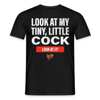 Humour adulte drôle regarde ma petite bite - T-shirt homme - noir - Devant - AI Model Male 178 light (178cm)
