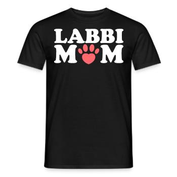 Labbi Mom Labrador Retriever Mama Mum Mummy Mother - Men's T-Shirt - black - Front - AI Model Male 178 light (178cm)