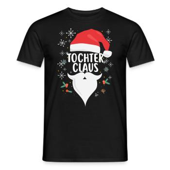 Tochter Claus Lustiges Weihnachts-Geschenk Familie - Männer T-Shirt - Schwarz - Vorne - AI Model Male 178 light (178cm)