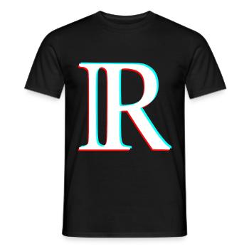 Symbole des nombres réels - T-shirt homme - noir - Devant - AI Model Male 178 light (178cm)