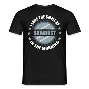 Sciure de bois dans la matinée Menuiserie Woodw - T-shirt homme - noir - Devant - AI Model Male 178 light (178cm)