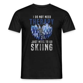 Faire du ski - T-shirt homme - noir - Devant - AI Model Male 178 light (178cm)