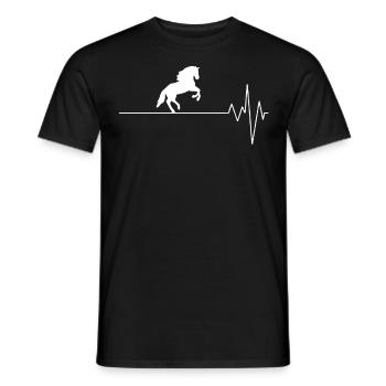 Les chevaux sont la vie - T-shirt homme - noir - Devant - AI Model Male 178 light (178cm)