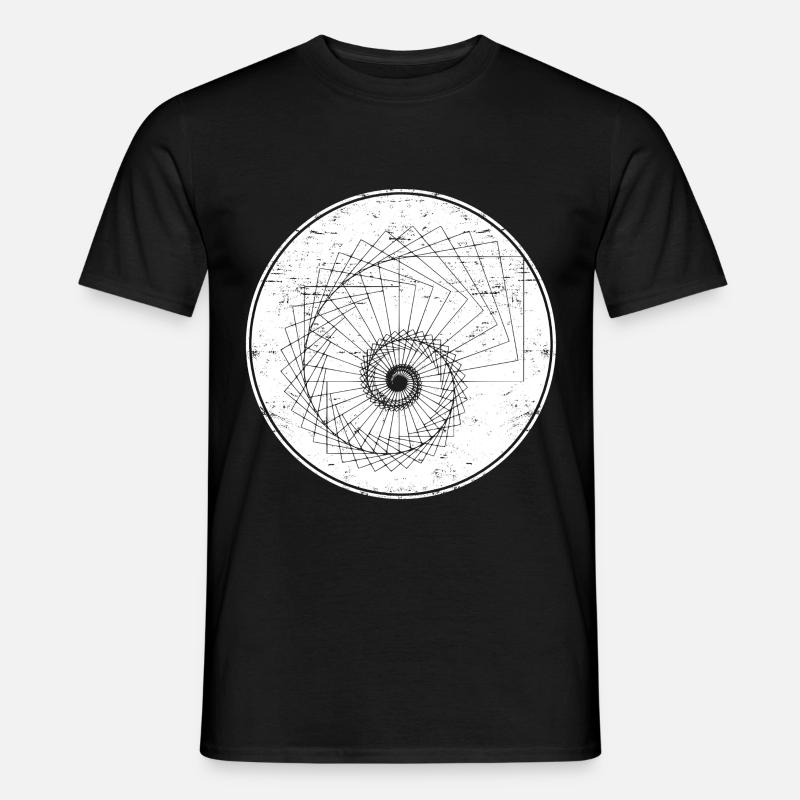mathematische spirale - Männer T-Shirt - Schwarz