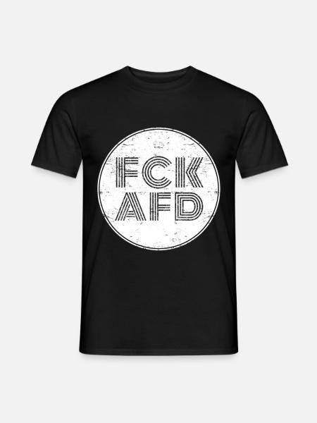 fck afd - Männer T-Shirt - Schwarz