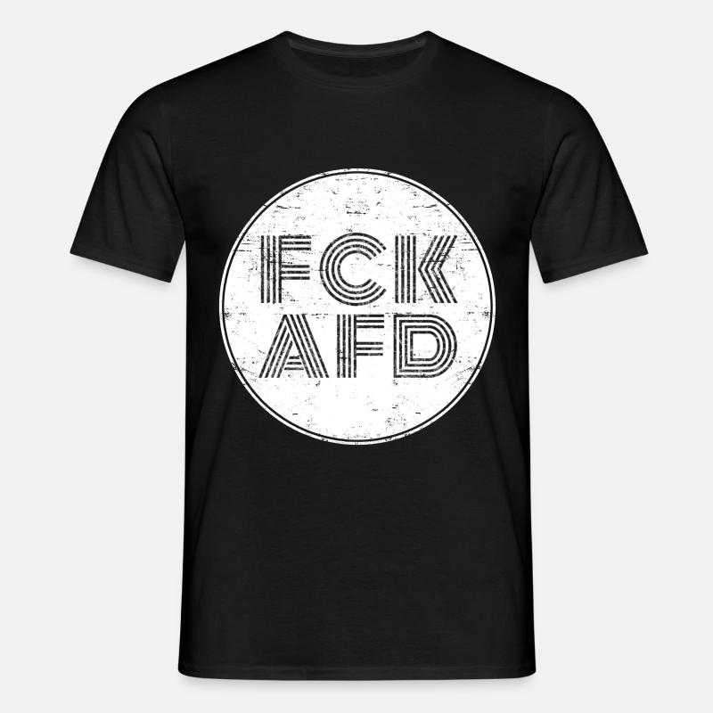 fck afd - Männer T-Shirt - Schwarz