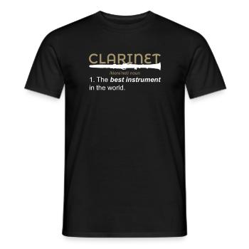Klarinette - Männer T-Shirt - Schwarz - Vorne - AI Model Male 178 light (178cm)