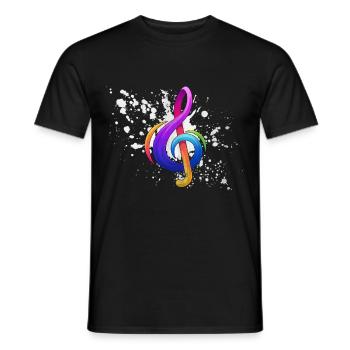 note musicale - T-shirt homme - noir - Devant - AI Model Male 178 light (178cm)