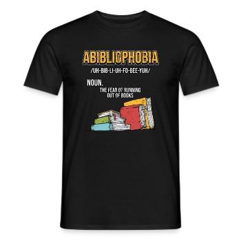 Ver de bibliothèque Drôle Geek Geek lecteur bibliothèque - T-shirt homme - noir - Devant - AI Model Male 178 light (178cm)