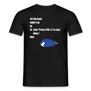 Funny Linux programmer computer scientist gift - Men's T-Shirt - black - Front - AI Model Male 178 light (178cm)
