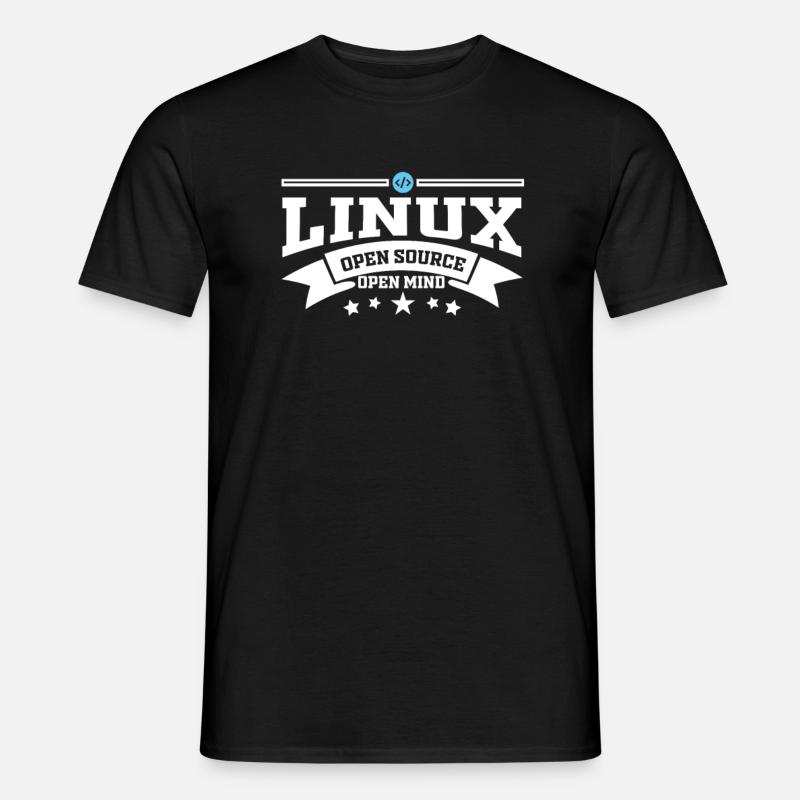 Linux Software Betriebssystem Informatik - Männer T-Shirt - Schwarz