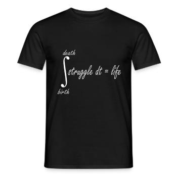 citation mathématique formule mathématique drôle - T-shirt homme - noir - Devant - AI Model Male 178 light (178cm)