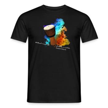 djembe - T-shirt homme - noir - Devant - AI Model Male 178 light (178cm)