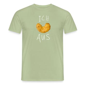 Vegane Erdnuss Flips Zum Ausflippen - Männer T-Shirt - Sage - Vorne - AI Model Male 178 light (178cm)