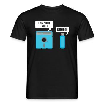 Funny programmer & nerd quote - Men's T-Shirt - black - Front - AI Model Male 178 light (178cm)