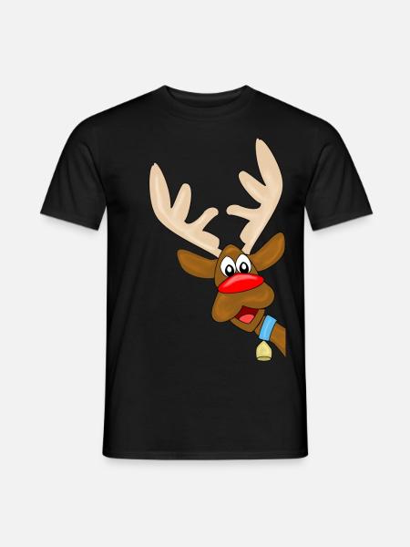 Hello reindeer - reindeer is looking - Men's T-Shirt - black