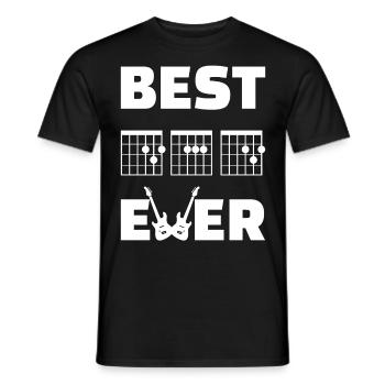 Best Dad Ever Musician Guitar tabs Father's Day Guitar - Men's T-Shirt - black - Front - AI Model Male 178 light (178cm)