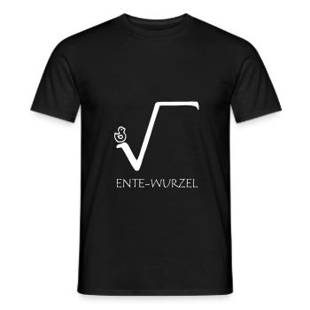 duck root math math math shirt - Men's T-Shirt - black - Front - AI Model Male 178 light (178cm)