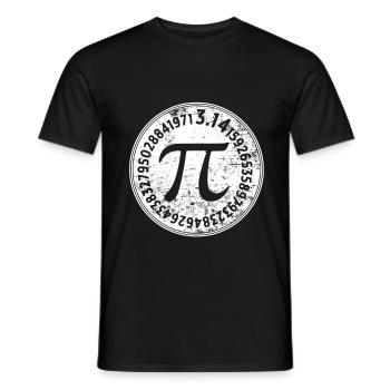 pi - T-shirt homme - noir - Devant - AI Model Male 178 light (178cm)