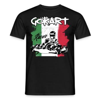 karting italia - T-shirt homme - noir - Devant - AI Model Male 178 light (178cm)
