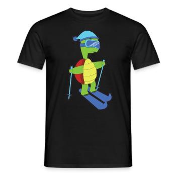 Ski Tier Schildkröte - Männer T-Shirt - Schwarz - Vorne - AI Model Male 178 light (178cm)