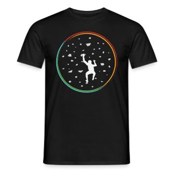 Mur d'escalade graphique cadeau grimpeur d'escalade - T-shirt homme - noir - Devant - AI Model Male 178 light (178cm)
