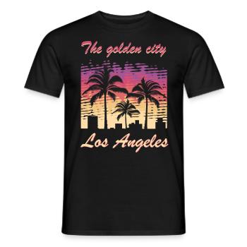 Los Angeles - Männer T-Shirt - Schwarz - Vorne - AI Model Male 178 light (178cm)