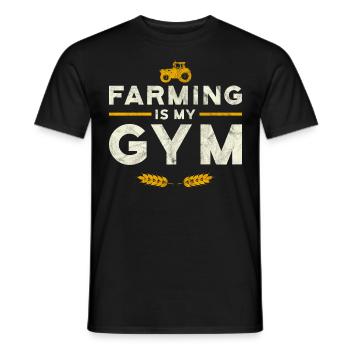 L'agriculture est mon gymnase - T-shirt homme - noir - Devant - AI Model Male 178 light (178cm)