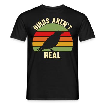 Birds Aren't Real Conspiracy Theory Gifts For Theo - Men's T-Shirt - black - Front - AI Model Male 178 light (178cm)