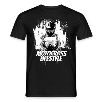 Motocross Design Enduro / Geschenkidee - Männer T-Shirt - Schwarz - Vorne - AI Model Male 178 light (178cm)
