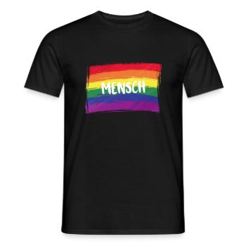 Mensch lgbtq+ logo - Männer T-Shirt - Schwarz - Vorne - AI Model Male 178 light (178cm)