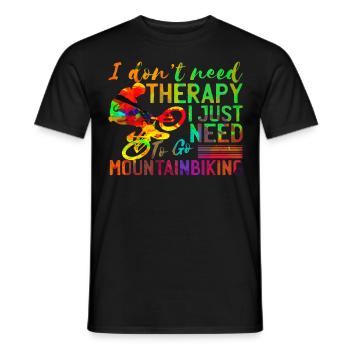 Mountainbiken Mountainbiker Mountainbike-Fahrer - Männer T-Shirt - Schwarz - Vorne - AI Model Male 178 light (178cm)