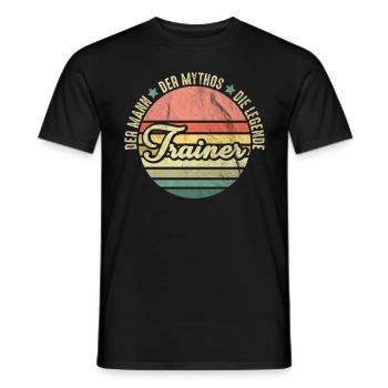 Trainer - Männer T-Shirt - Schwarz - Vorne - AI Model Male 178 light (178cm)