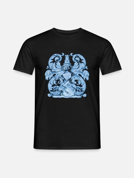 Middelalderens heraldik våbenskjold med ridder rustning - Mænd T-shirt - sort