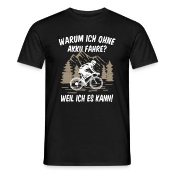 Cycling road bike without battery - Men's T-Shirt - black - Front - AI Model Male 178 light (178cm)