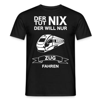 Lokführer Eisenbahn Zug Lokomotive Zugführer Lok - Männer T-Shirt - Schwarz - Vorne - AI Model Male 178 light (178cm)