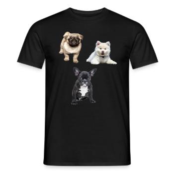 Welpe - Männer T-Shirt - Schwarz - Vorne - AI Model Male 178 light (178cm)