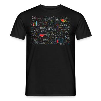Math physique formule nerd professeur enseignant tuteur - T-shirt homme - noir - Devant - AI Model Male 178 light (178cm)