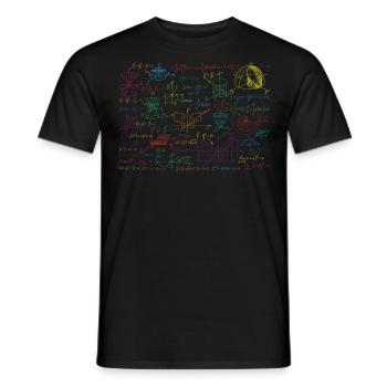 Physik Mathe Formel Nerd Professor Lehrer Tutor - Männer T-Shirt - Schwarz - Vorne - AI Model Male 178 light (178cm)