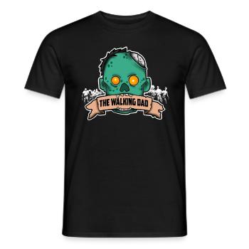 Der marschierende Vater - The walking dad - Männer T-Shirt - Schwarz - Vorne - AI Model Male 178 light (178cm)